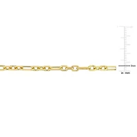 3MM Figaro Rolo Bracelet in Yellow Plated Sterling Silver
