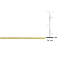1.2MM Snake Chain Bracelet in 18K Yellow Gold Plated Sterling Silver