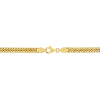 5.5MM Double Curb Link Chain Bracelet in 18K Yellow Gold Plated Sterling Silver