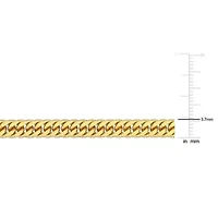 5.5MM Double Curb Link Chain Bracelet in 18K Yellow Gold Plated Sterling Silver