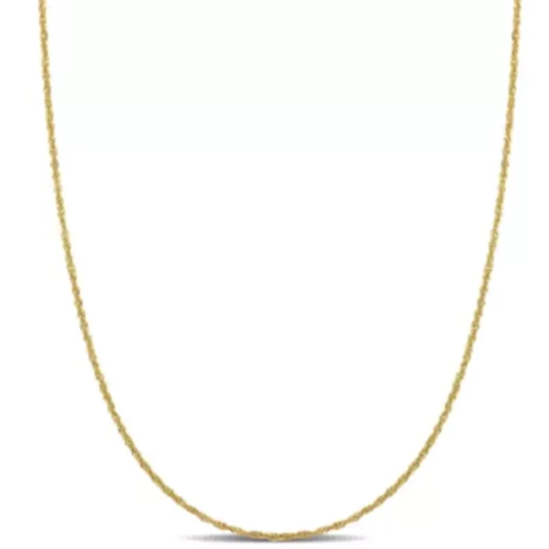 1MM Sparkling Singapore Chain Necklace in 14K Yellow Gold