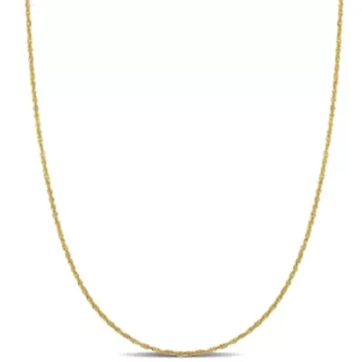 1MM Sparkling Singapore Chain Necklace in 14K Yellow Gold