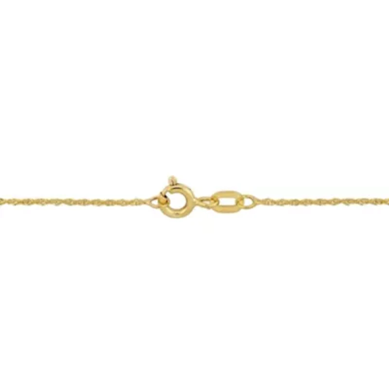 1MM Sparkling Singapore Chain Necklace in 14K Yellow Gold