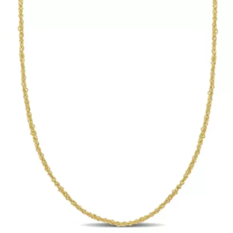 1.2MM Sparkling Singapore Chain Necklace in 14K Yellow Gold