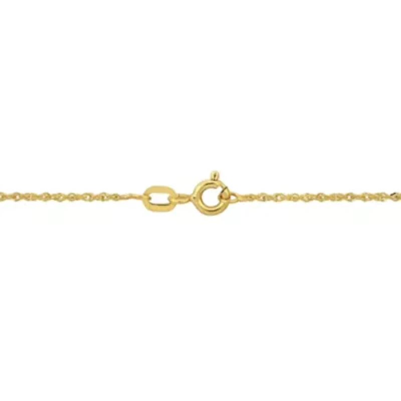 1.2MM Sparkling Singapore Chain Necklace in 14K Yellow Gold