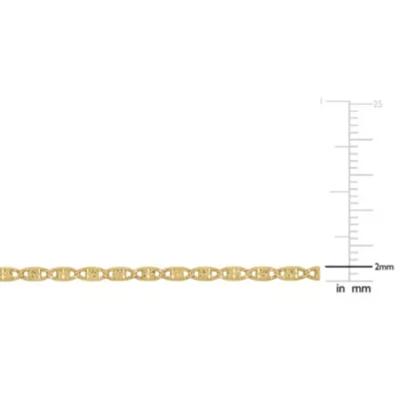 2MM Valentino Star Chain Necklace in 10K Yellow Gold