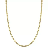 2MM Valentino Star Chain Necklace in 10K Yellow Gold