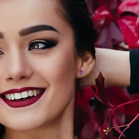 Purple Cubic Zirconia Stud Earrings in Sterling Silver