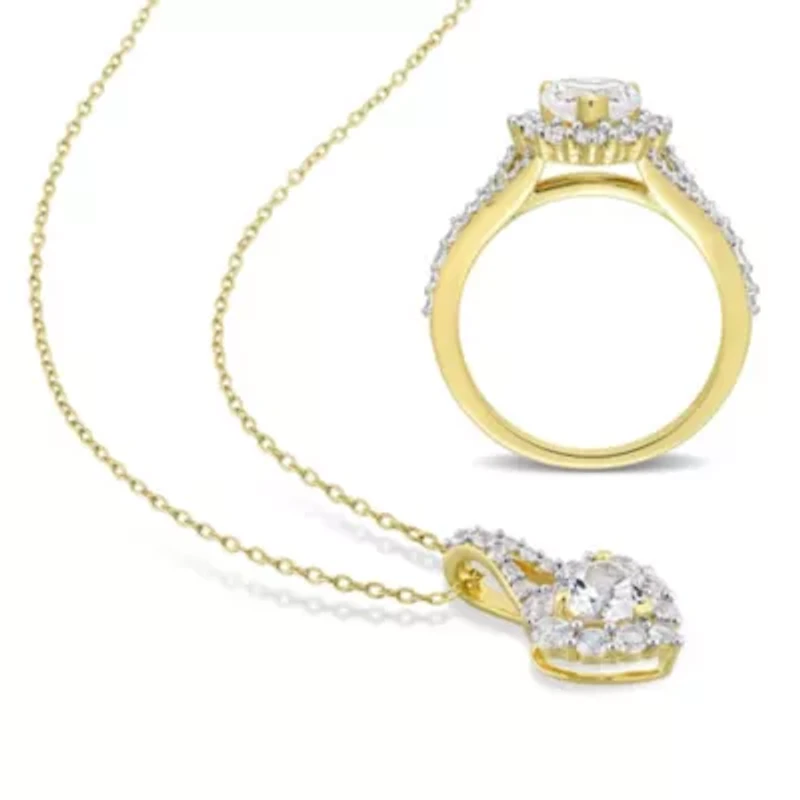 Lab Created 3-Piece Set of Created White Sapphire Fashion Ring