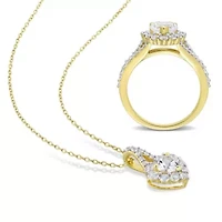 Lab Created 3-Piece Set of Created White Sapphire Fashion Ring