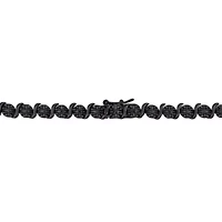 Black Diamond Tennis Bracelet & Necklace in Sterling Silver - 17 in
