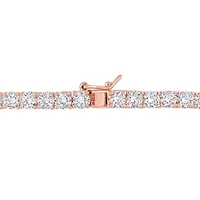 Lab Created 2-Pc Set of Created White Sapphire Bracelet & Necklace in Rose Plated Sterling Silver