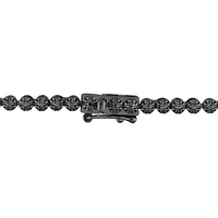7/8 ct. t.w. Black Diamond Tennis Necklace in Sterling Silver