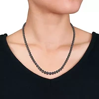 7/8 ct. t.w. Black Diamond Tennis Necklace in Sterling Silver