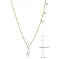 1/4 ct. t.w. Diamond Station Necklace in 14K 2-Tone Gold