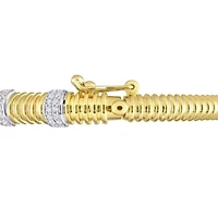 3/4 ct. t.w. Diamond Bangle Bracelet in 14K 2-Tone Gold