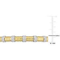 3/4 ct. t.w. Diamond Bangle Bracelet in 14K 2-Tone Gold