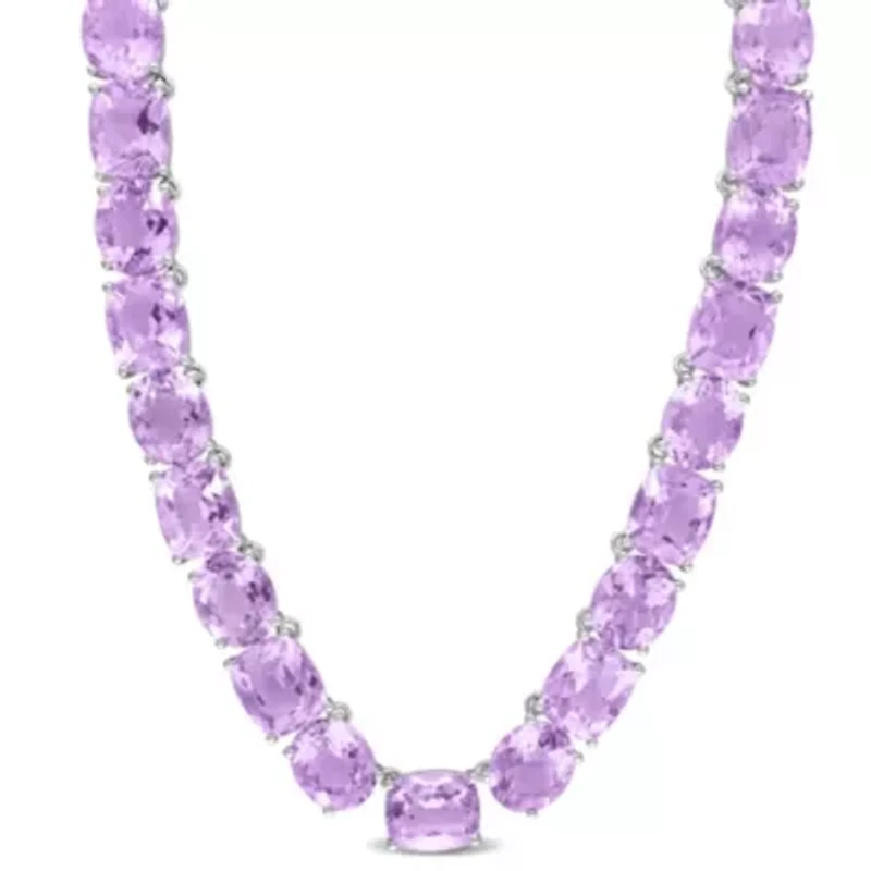 Rose de France Tennis Necklace in Sterling Silver