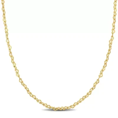 Heart Link Necklace in 14K Yellow Gold