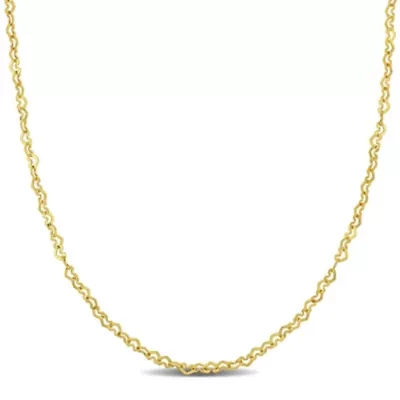 Heart Link Necklace in 14K Yellow Gold