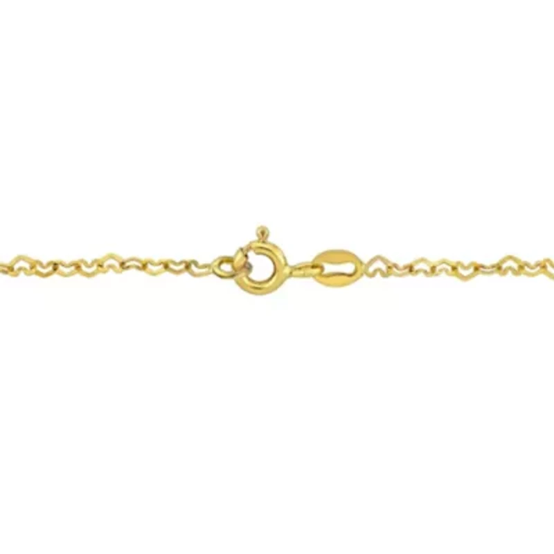 Heart Link Necklace in 14K Yellow Gold
