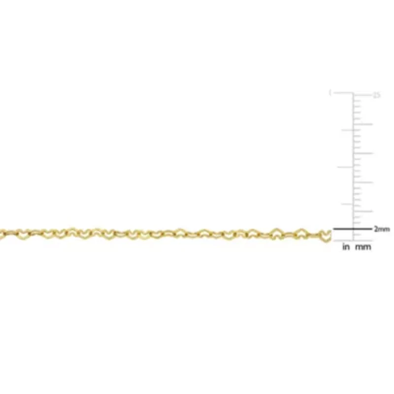 Heart Link Necklace in 14K Yellow Gold
