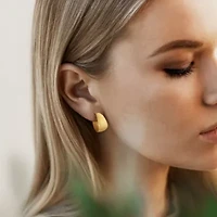 23MM Textured Hoop Earrings in Yellow Plated Sterling Silver