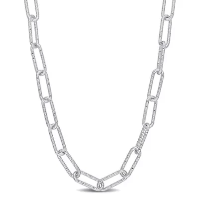 5MM Oval Link Necklace in Sterling Silver