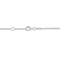 Heart & Key Charm Bracelet in Sterling Silver