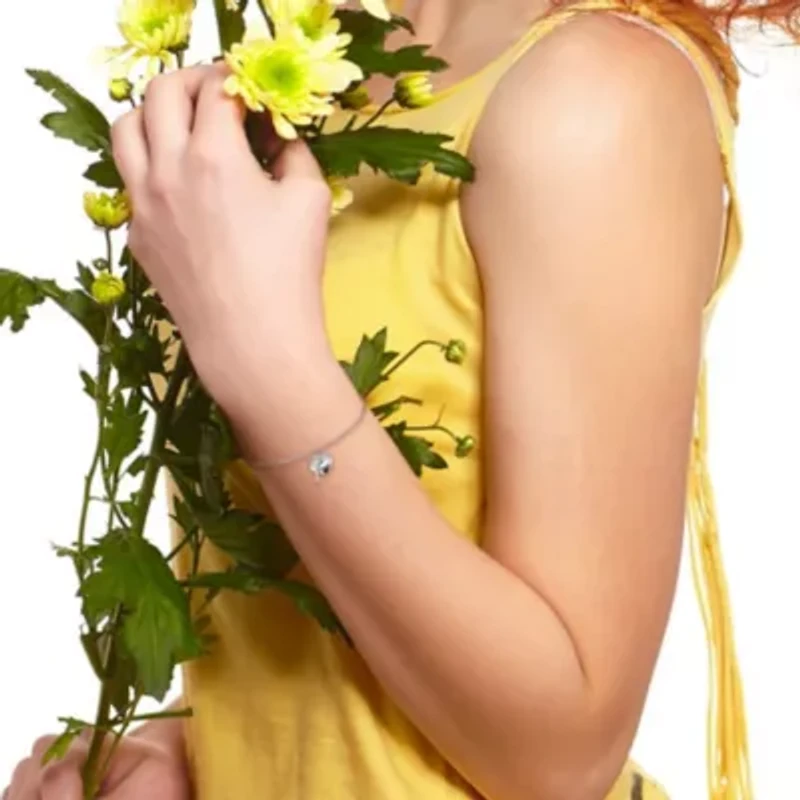 Heart & Key Charm Bracelet in Sterling Silver