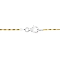 6MM Ball Station Chain Anklet in 2-Tone Sterling Silver