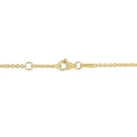 Heart & Key Charm Bracelet in 18K Yellow Gold Plated Sterling Silver