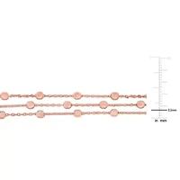 Multi-Strand Anklet in Rose Plated Sterling Silver