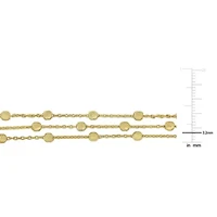 Multi-Strand Anklet in Yellow Plated Sterling Silver