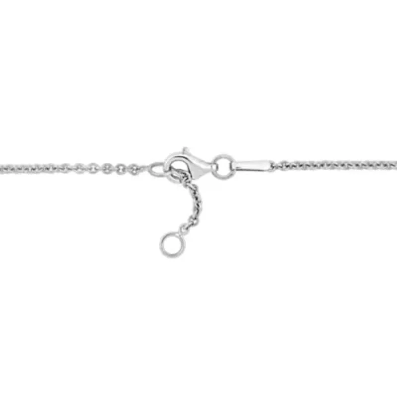 Heart & Key Charm "Mom" Necklace in 18k Yellow Gold Plated & White Sterling Silver