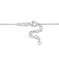 Double Heart Chain Bracelet in Sterling Silver