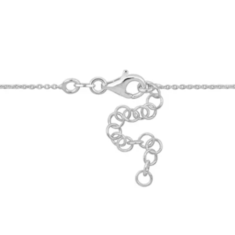 Heart Charm Cable Chain Bracelet in 2-Tone White and Yellow Plated Sterling Silver