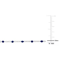 Blue Enamel Bead Station Forzatina Brill Necklace in Sterling Silver