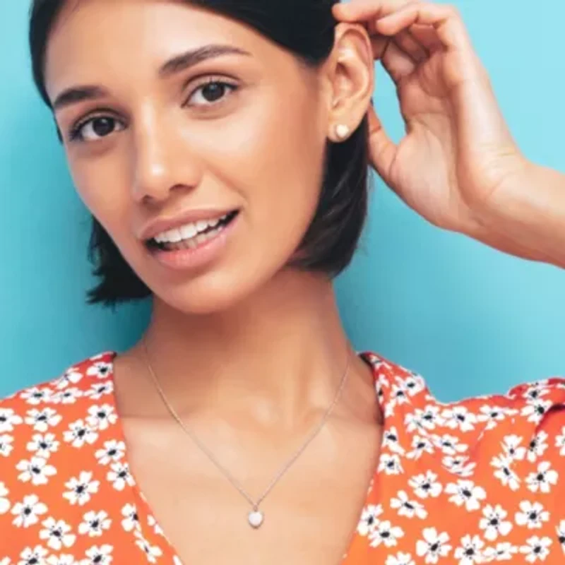 Opal Pendant with Chain and Earrings 2-Piece Set in Sterling Silver