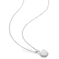 Opal Pendant with Chain and Earrings 2-Piece Set in Sterling Silver