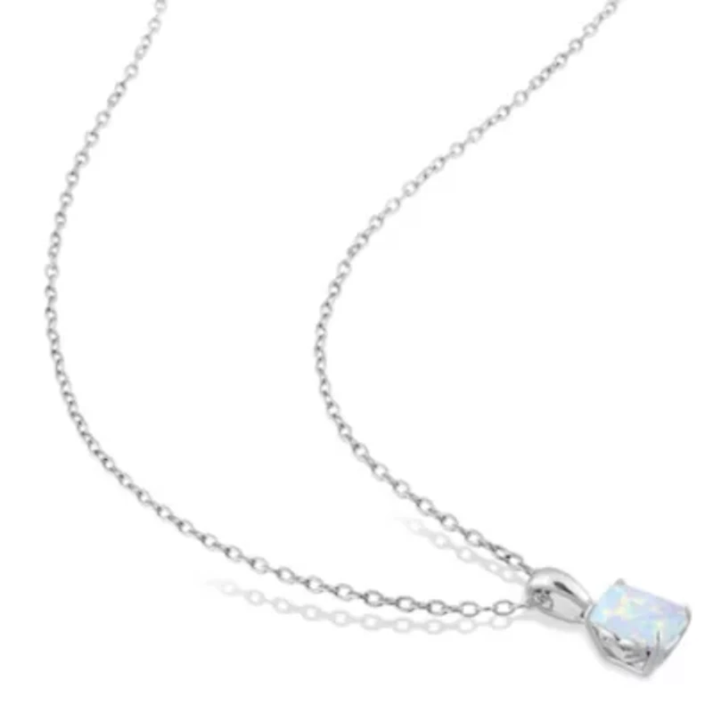 Lab Created Created Opal Pendant with Chain and Earrings 2-Piece Set in Sterling Silver