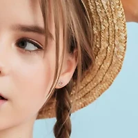 Morganite and 3/8 ct. t.w. Diamond Stud Earrings in 10K Rose Gold