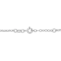 Children White and Red Enamel Cherry Charm Bracelet in Sterling Silver