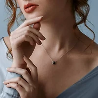 2 ct. t.w. Black Diamond Solitaire Necklace in 14K White Gold