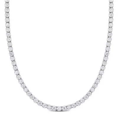6.43 ct. t.w. Lab Grown Diamond Necklace in 14K White Gold