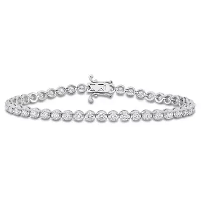 3.71 ct. t.w. Lab Grown Diamond Tennis Bracelet in 14K White Gold