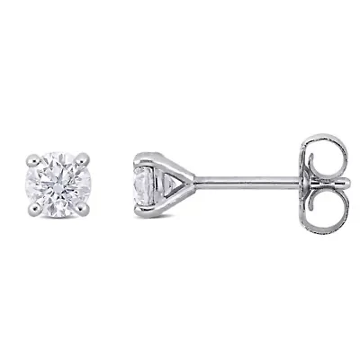 1/2 ct. t.w. Lab Grown Diamond Stud Post Earrings in 14K White Gold