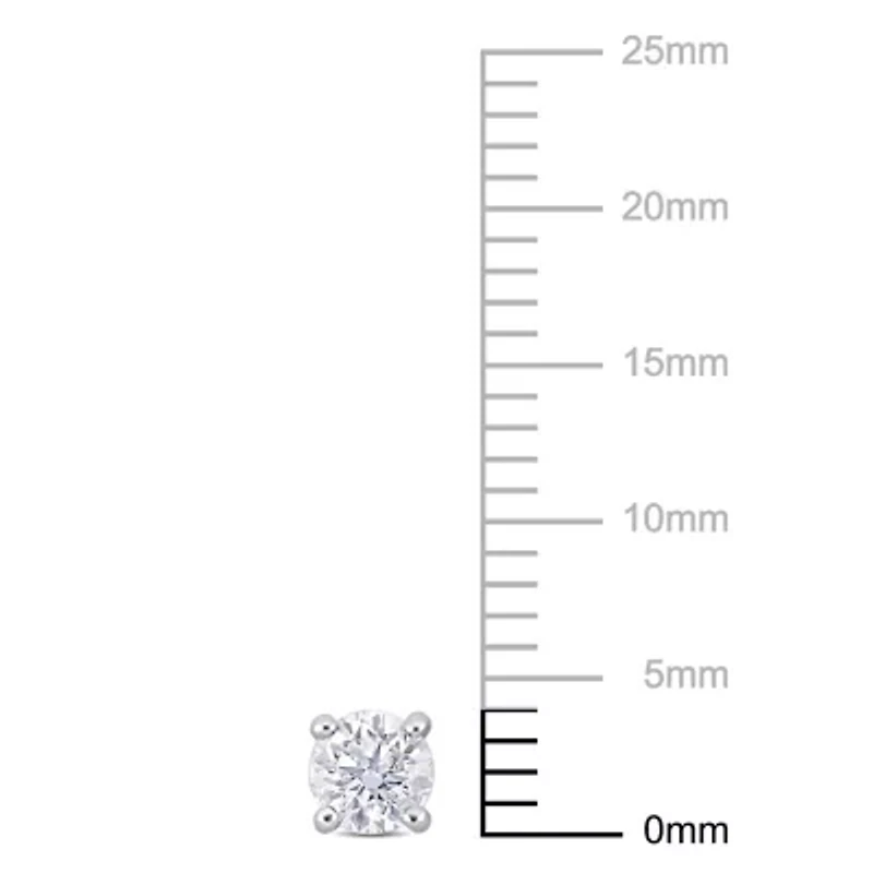 1/2 ct. t.w. Lab Grown Diamond Stud Post Earrings in 14K White Gold