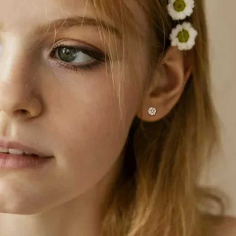 Lab Grown Diamond Martini Style Earrings 14K Gold