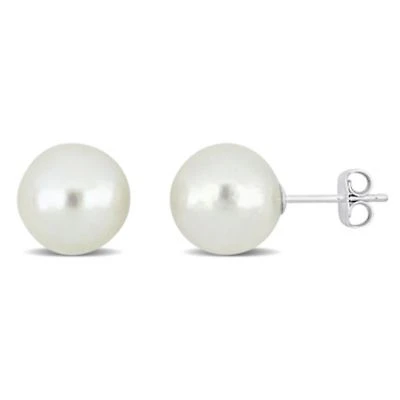 11-12MM Freshwater Cultured Edison Pearl Stud Earrings in Sterling Silver